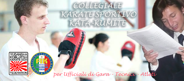 Aggiornamento bimestrale Arbitri e collegiale Karate sportivo